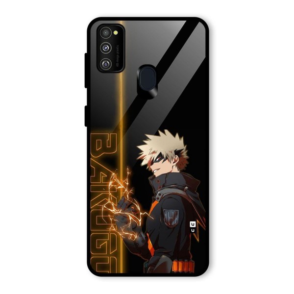 Young Bakugo Glass Back Case for Galaxy M21