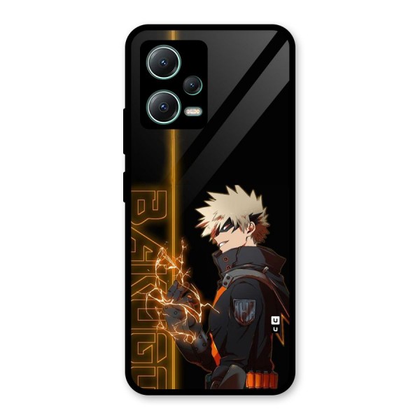 Young Bakugo Glass Back Case for Poco X5