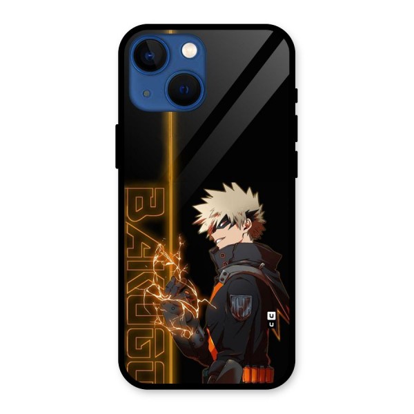 Young Bakugo Glass Back Case for iPhone 13 Mini