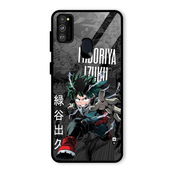 Young Midoriya Glass Back Case for Galaxy M21