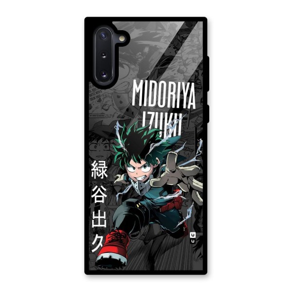 Young Midoriya Glass Back Case for Galaxy Note 10