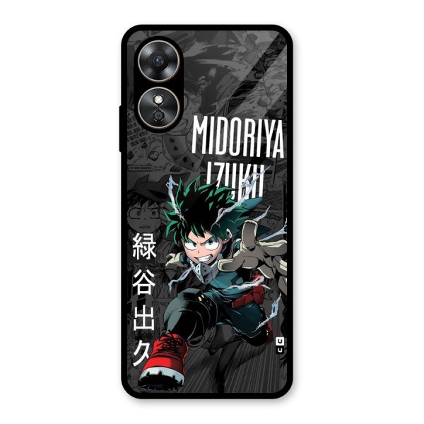 Young Midoriya Glass Back Case for Oppo A17