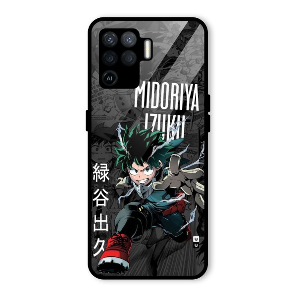 Young Midoriya Glass Back Case for Oppo F19 Pro