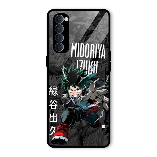 Young Midoriya Glass Back Case for Oppo Reno4 Pro