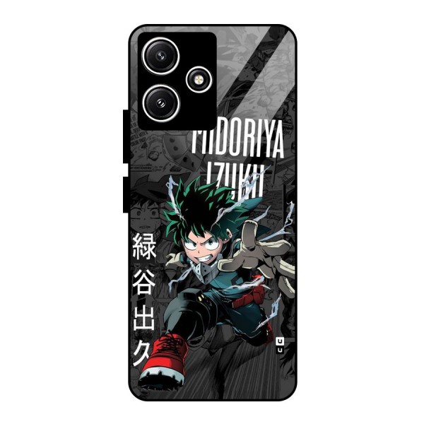 Young Midoriya Glass Back Case for Poco M6 Pro