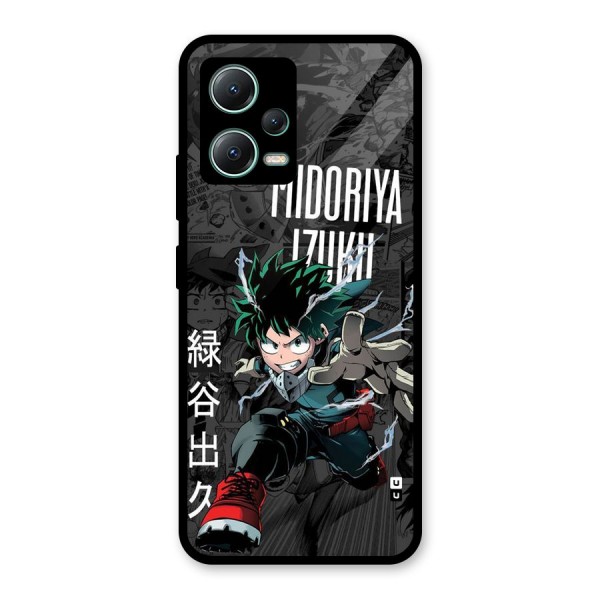 Young Midoriya Glass Back Case for Poco X5