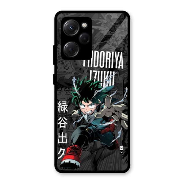 Young Midoriya Glass Back Case for Poco X5 Pro