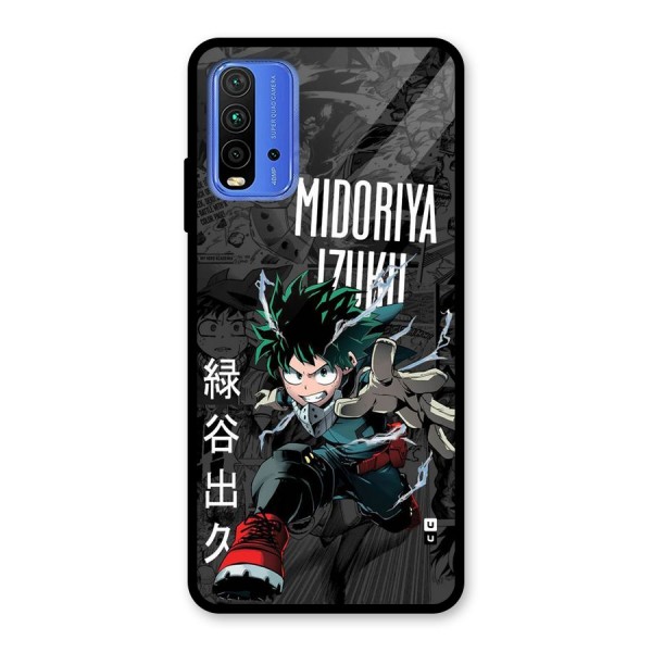 Young Midoriya Glass Back Case for Redmi 9 Power