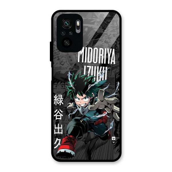 Young Midoriya Glass Back Case for Redmi Note 10