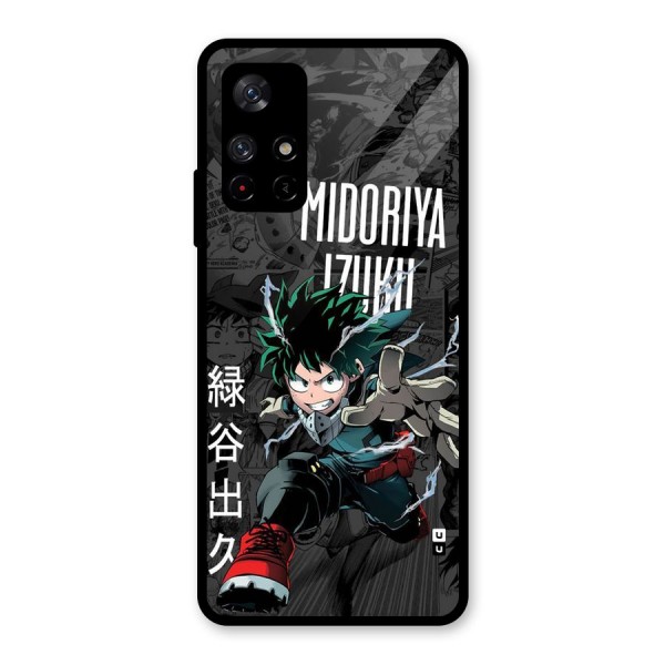 Young Midoriya Glass Back Case for Redmi Note 11T 5G