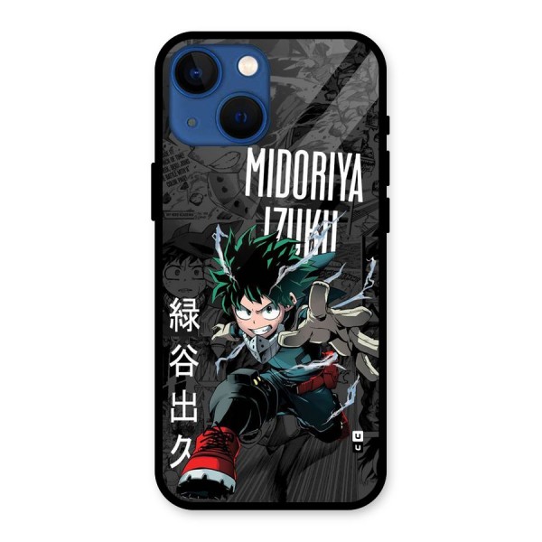 Young Midoriya Glass Back Case for iPhone 13 Mini