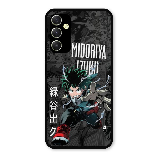 Young Midoriya Metal Back Case for Galaxy A34