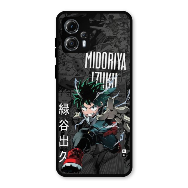 Young Midoriya Metal Back Case for Moto G13