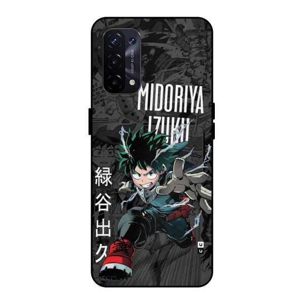 Young Midoriya Metal Back Case for Oppo A74 5G