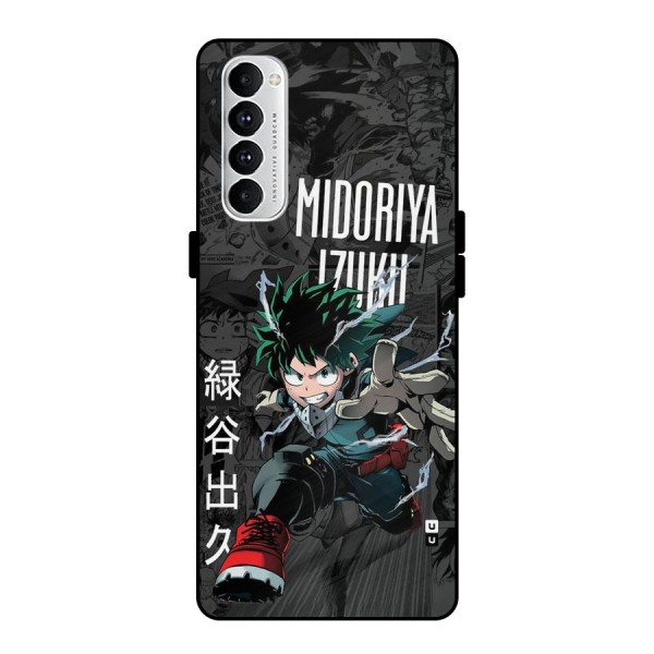 Young Midoriya Metal Back Case for Oppo Reno4 Pro