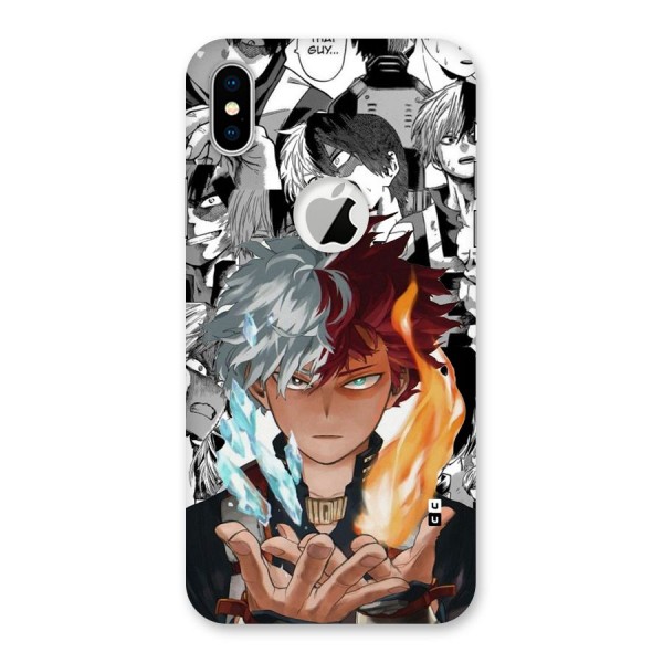 Young Todoroki Back Case for iPhone XS Logo Cut