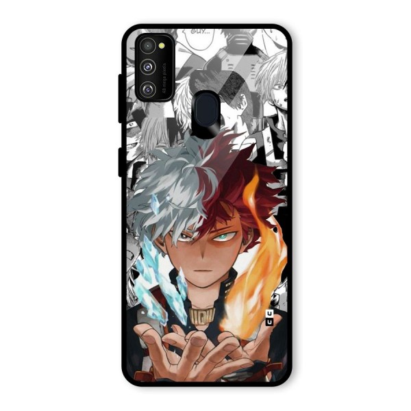 Young Todoroki Glass Back Case for Galaxy M30s