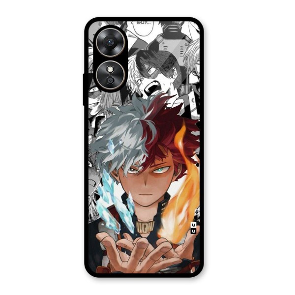 Young Todoroki Glass Back Case for Oppo A17