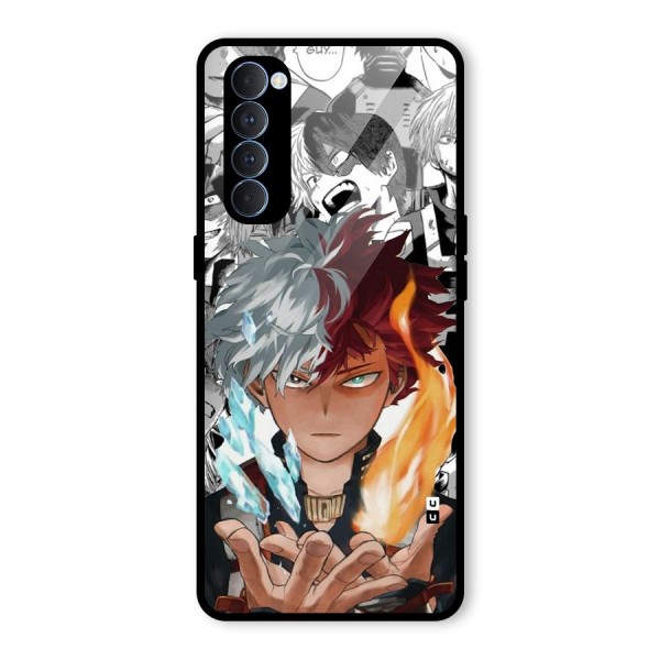 Young Todoroki Glass Back Case for Oppo Reno4 Pro