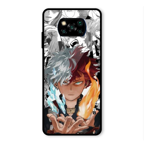 Young Todoroki Glass Back Case for Poco X3 Pro