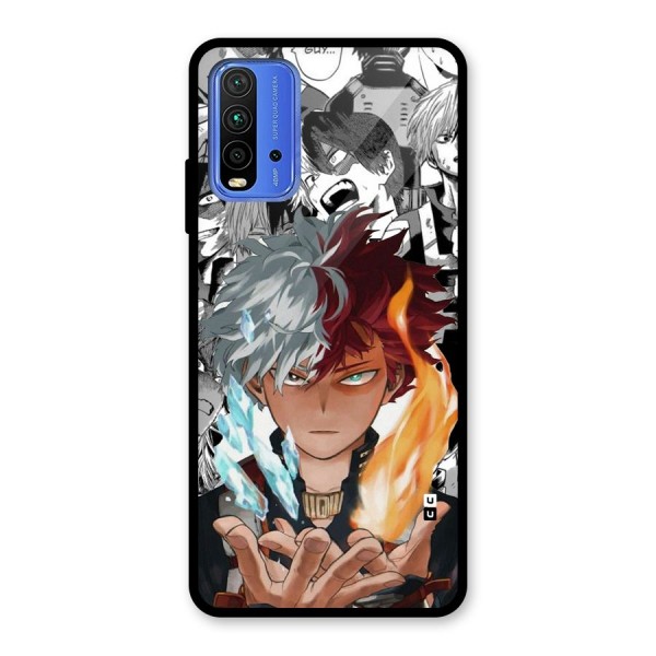 Young Todoroki Glass Back Case for Redmi 9 Power