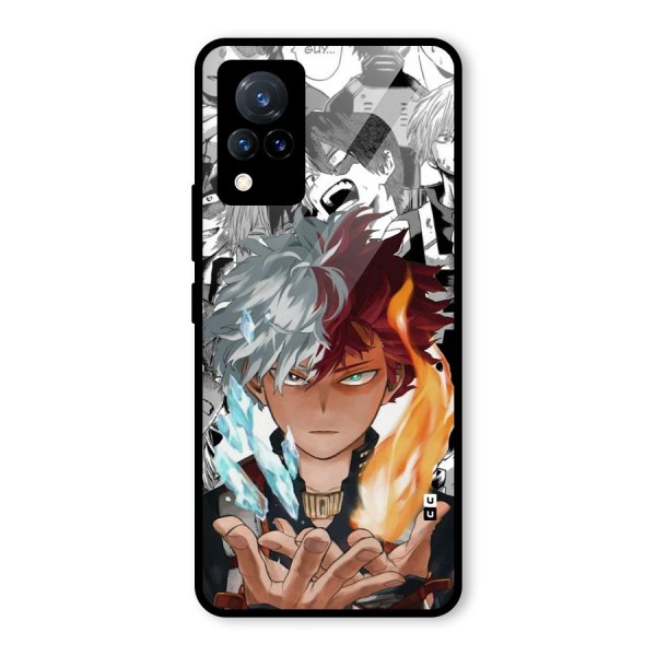 Young Todoroki Glass Back Case for Vivo V21 5G