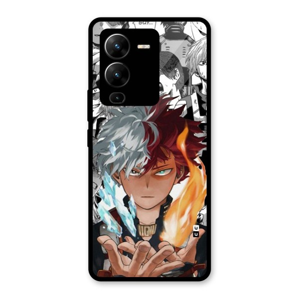 Young Todoroki Glass Back Case for Vivo V25 Pro