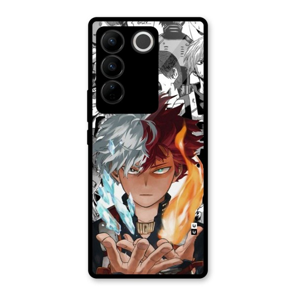 Young Todoroki Glass Back Case for Vivo V27 Pro