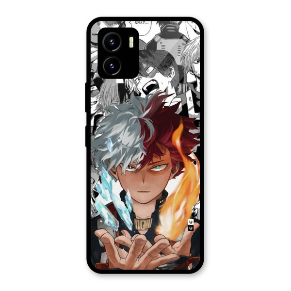 Young Todoroki Glass Back Case for Vivo Y15s