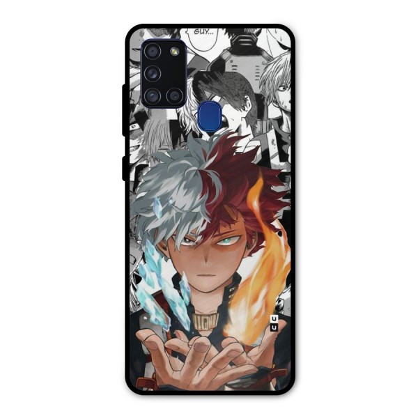 Young Todoroki Metal Back Case for Galaxy A21s