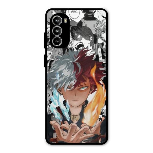 Young Todoroki Metal Back Case for Moto G52