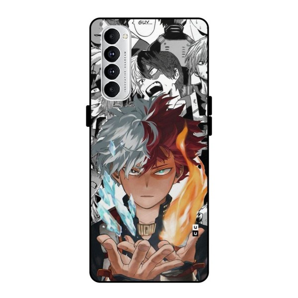 Young Todoroki Metal Back Case for Oppo Reno4 Pro