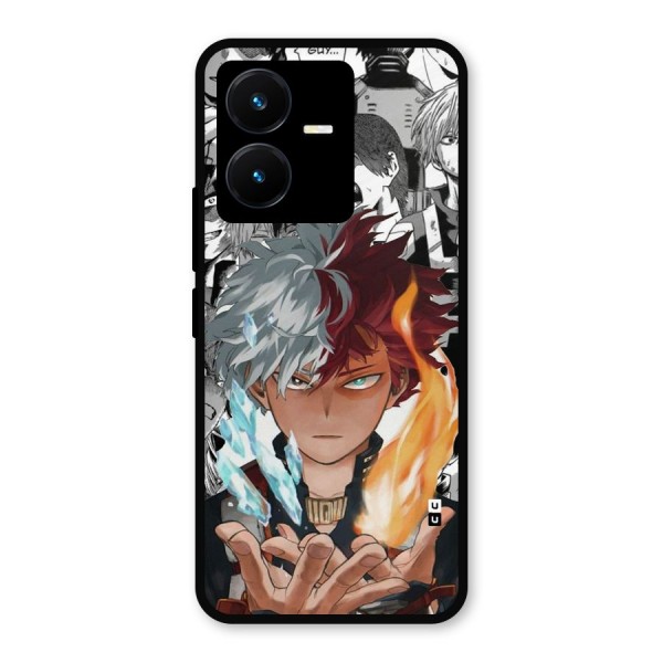 Young Todoroki Metal Back Case for Vivo Y22s