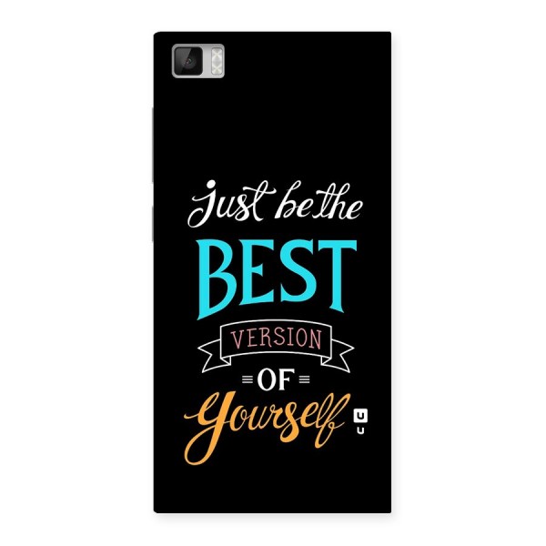 Your Best Version Back Case for Mi3