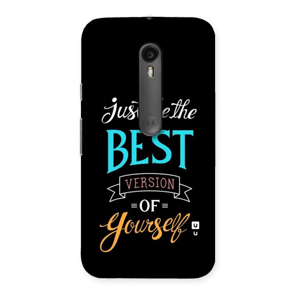 Your Best Version Back Case for Moto G3