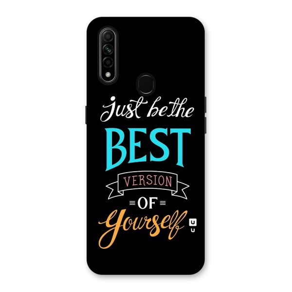 Your Best Version Back Case for Oppo A31