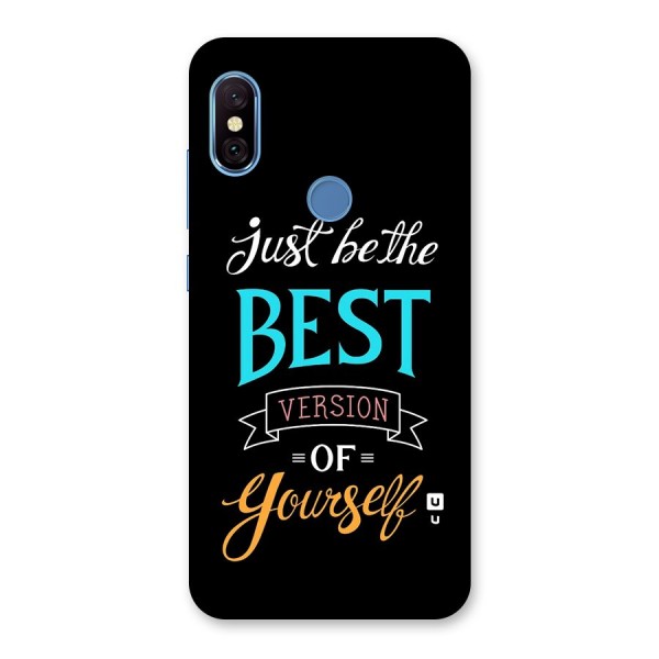 Your Best Version Back Case for Redmi Note 6 Pro