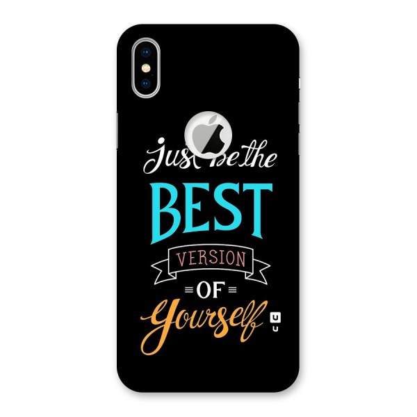 Your Best Version Back Case for iPhone XS Logo Cut