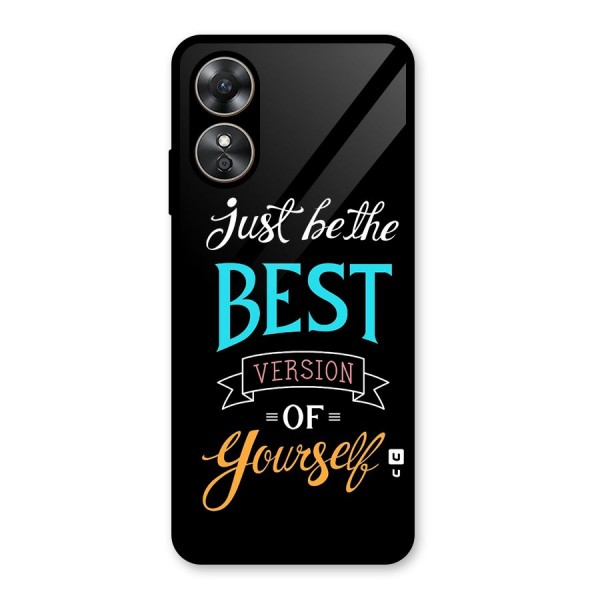 Your Best Version Glass Back Case for Oppo A17