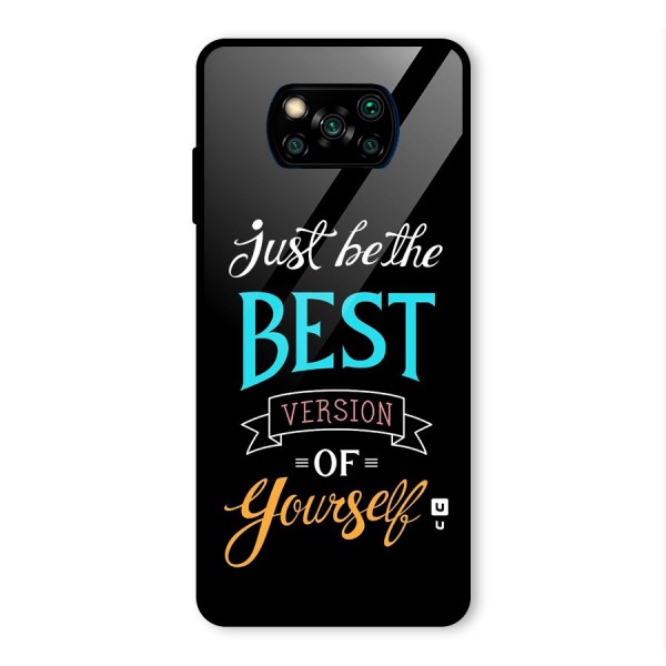 Your Best Version Glass Back Case for Poco X3 Pro