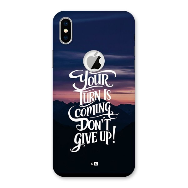 Your Turn Back Case for iPhone XS Logo Cut