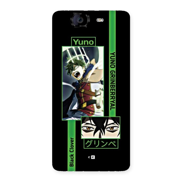 Yuno Black Clover Back Case for Canvas Knight A350