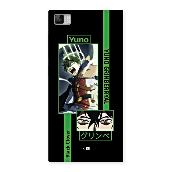 Yuno Black Clover Back Case for Mi3