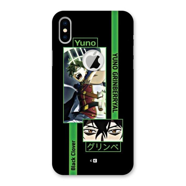 Yuno Black Clover Back Case for iPhone XS Logo Cut