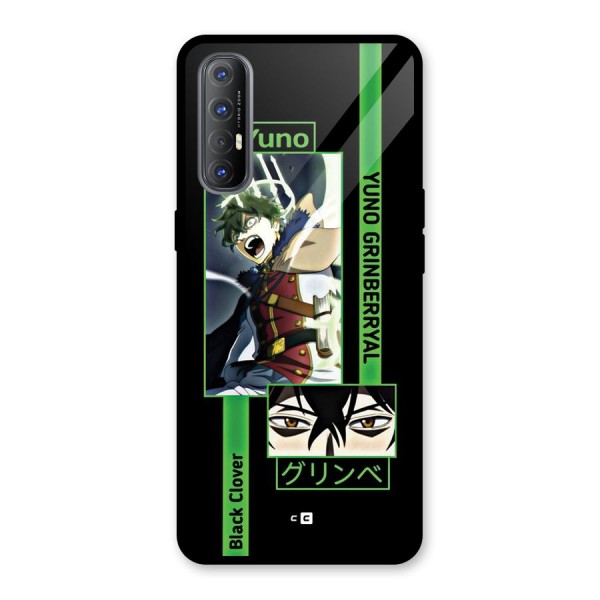 Yuno Black Clover Glass Back Case for Oppo Reno3 Pro