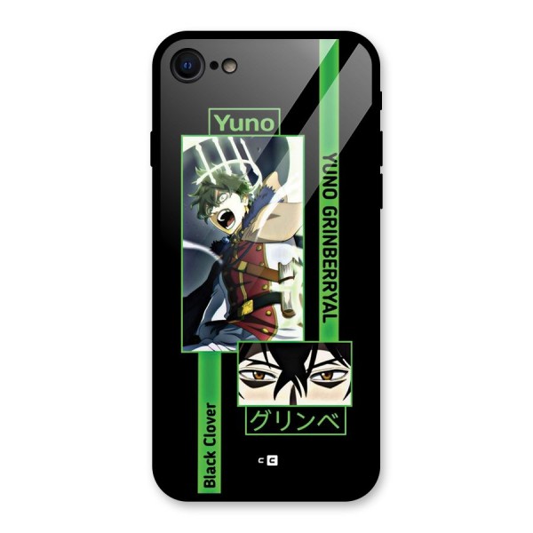 Yuno Black Clover Glass Back Case for iPhone 8