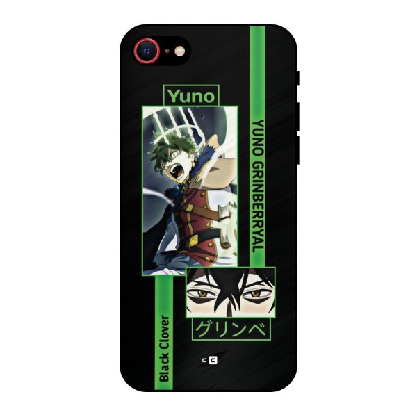 Yuno Black Clover Metal Back Case for iPhone 8