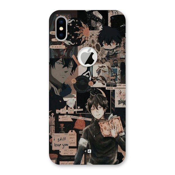 Yuno Collage Back Case for iPhone XS Logo Cut