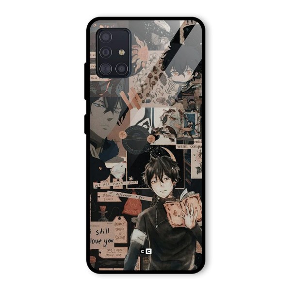 Yuno Collage Glass Back Case for Galaxy A51