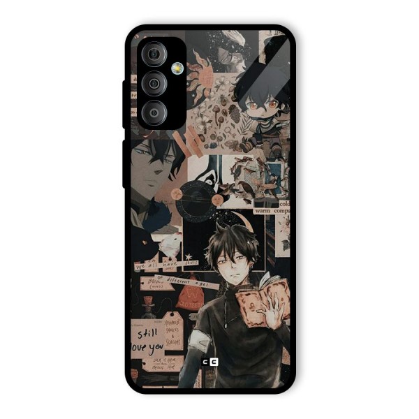 Yuno Collage Glass Back Case for Galaxy F23